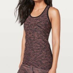 Lululemon racerback tank Jacquard 8 red orange brown